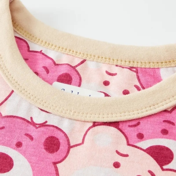 NEW Cotton Girls Pajamas Set Teddy Bears Size 5/6 - Picture 2 of 4